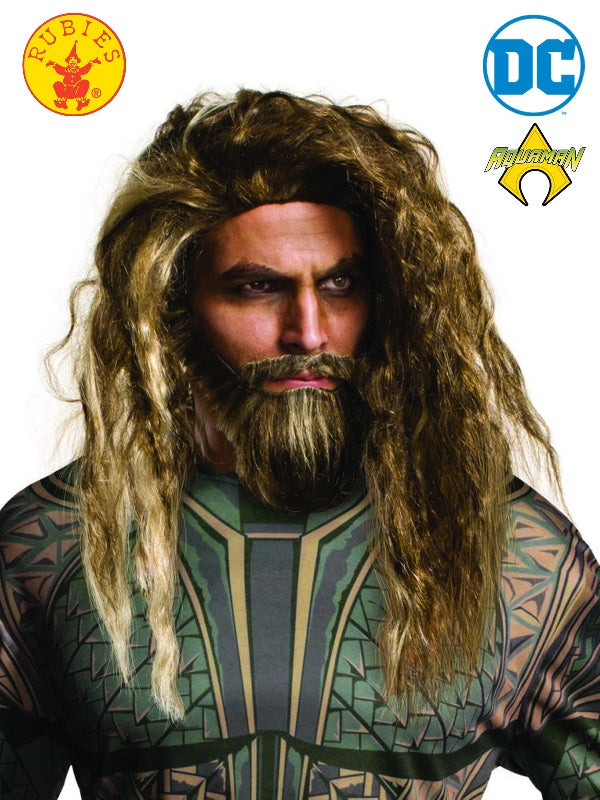 AQUAMAN BEARD & WIG SET - ADULT